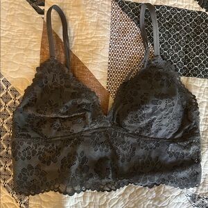 Aerie Charcoal Lace Bandeau